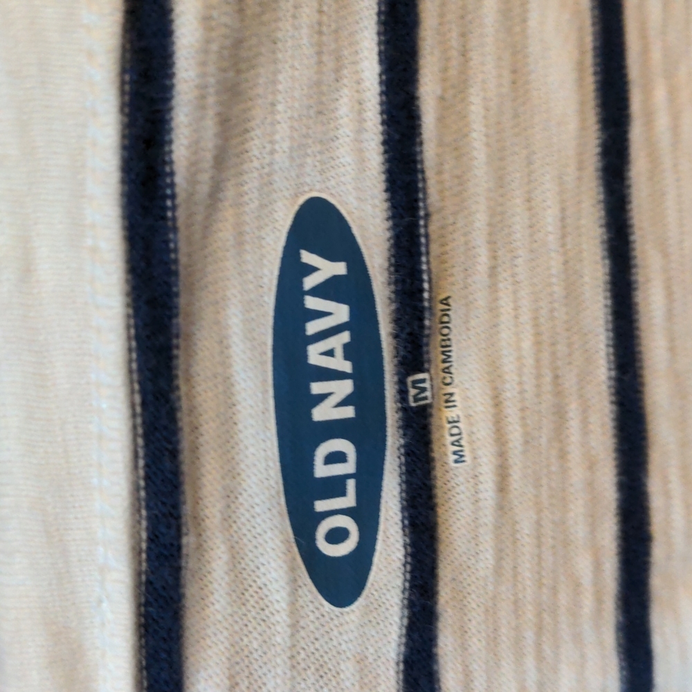 Striped split neck tee - Picture 2 of 2